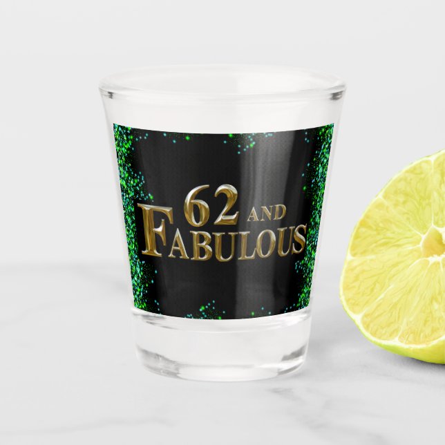 Verre A Shot Anniversaire 62 ans (Devant)