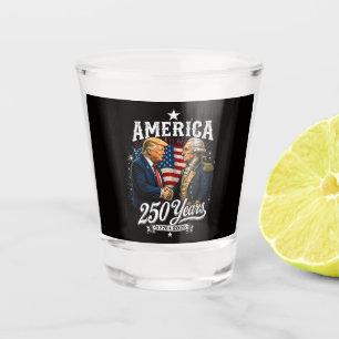 Verre A Shot Anniversaire de l'Amérique 250e Trump Washington