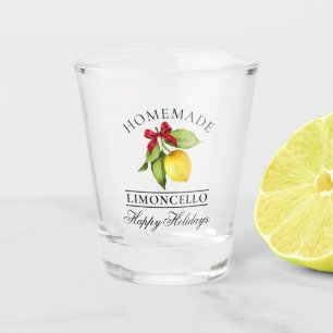 Verre A Shot Aquarelle Citron fait maison vacances Limoncello