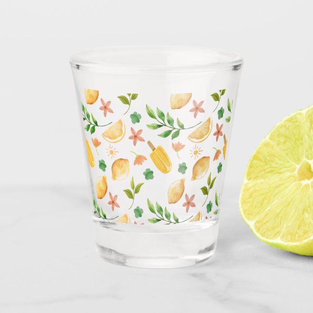 Verre A Shot Aquarelle Citrons & Popsicles (Devant)