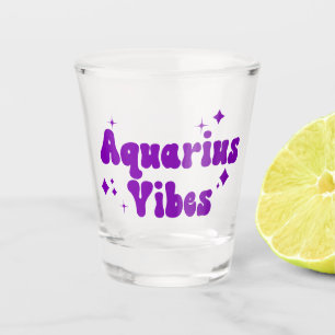 Verre A Shot Aquarius Vibes Astrologie Zodiaque Étoiles violett