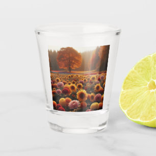 Verre A Shot Arbres d'automne/terrain avec maman
