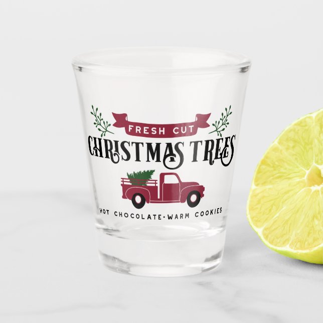 Verre A Shot Arbres de Noël frais coupés (Devant)