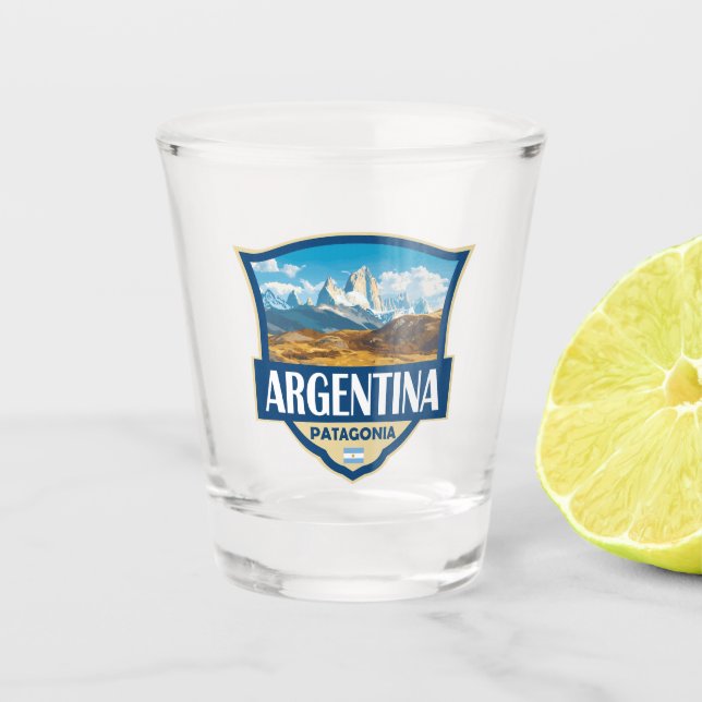 Verre A Shot Argentina Illustration Retro Badge (Devant)