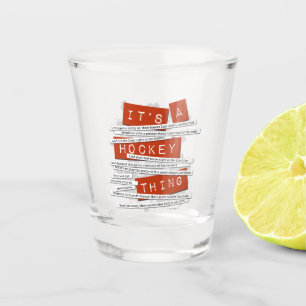 Verre A Shot Argot d'hockey