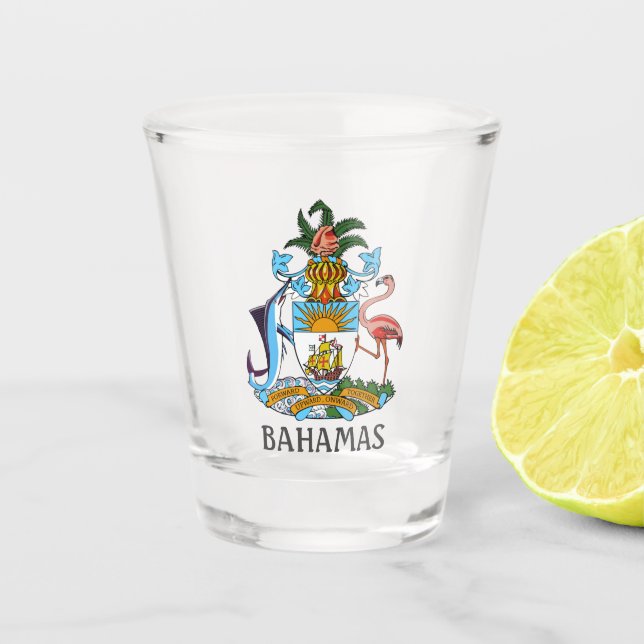 Verre A Shot Armoiries - Bahamas (Devant)