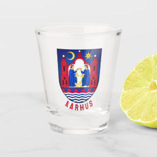 Verre A Shot Armoiries d'Aarhus - DANEMARK