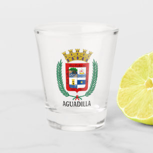 Verre A Shot Armoiries d'Aguadilla, Porto Rico