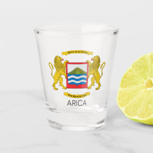 Verre A Shot Armoiries d'Arica, Chili