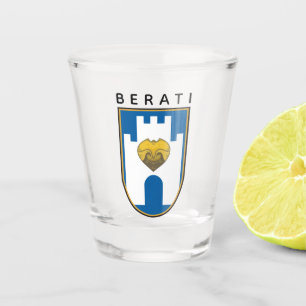 Verre A Shot Armoiries de Berat, Albanie