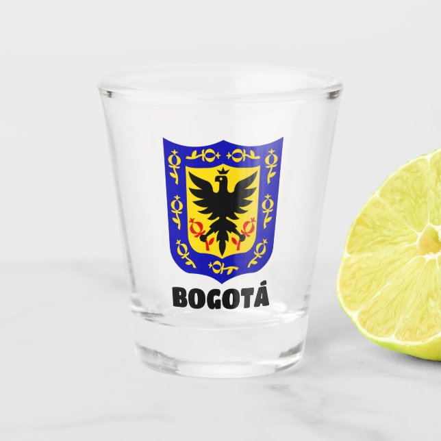Verre A Shot Armoiries de Bogotá, la Colombie (Devant)