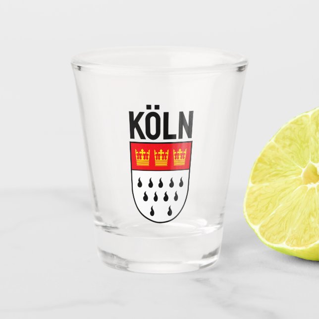 Verre A Shot Armoiries de Cologne (Allemagne) (Devant)