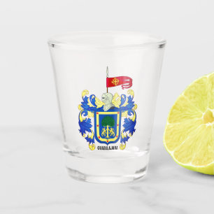Verre A Shot Armoiries de Guadalajara, Mexique
