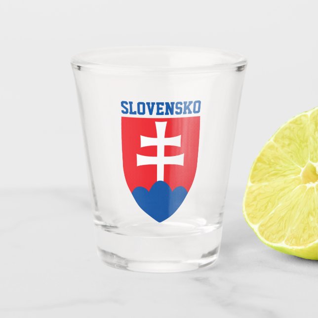 Verre A Shot Armoiries de la Slovaquie (Devant)
