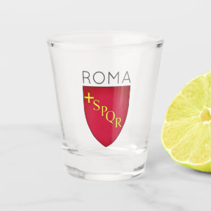 Verre A Shot Armoiries de la ville de Rome, Italie