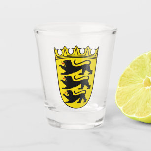 Verre A Shot Armoiries de l'Allemagne Baden-Wurttemberg