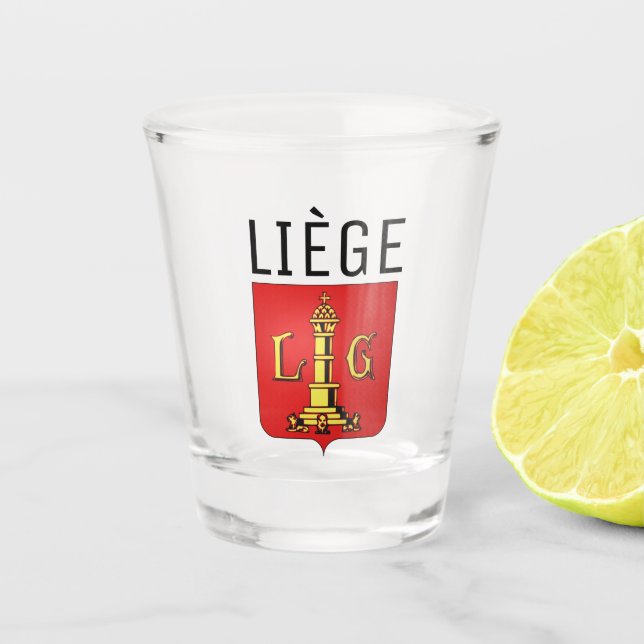 Verre A Shot Armoiries de Liège, Belgique (Devant)