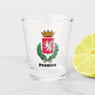 Verre A Shot Armoiries de Pérouse, Italie