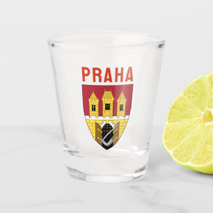 Verre A Shot Armoiries de Prague, République tchèque