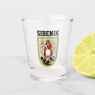 Verre A Shot Armoiries de Šibenik - Croatie