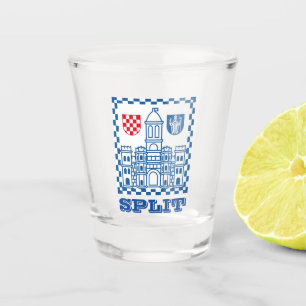 Verre A Shot Armoiries de Split, Croatie