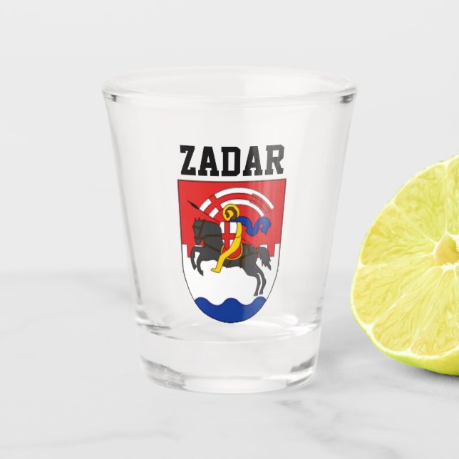 Verre A Shot Armoiries de Zadar (Croatie) (Devant)