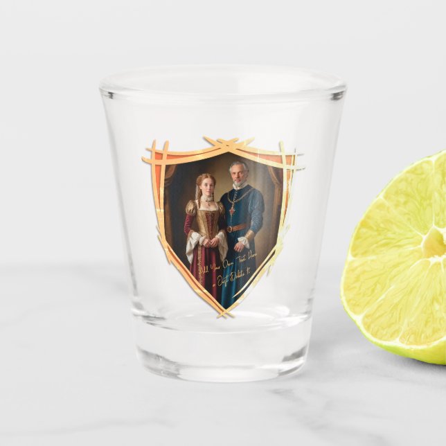 Verre A Shot Armoiries du chevalier Cadeau médiéval à l'ancienn (Devant)