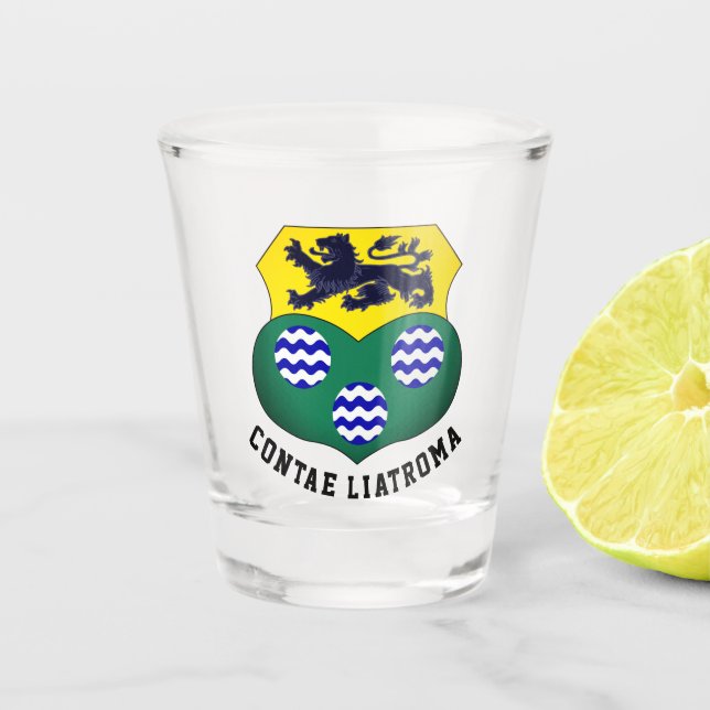 Verre A Shot Armoiries du comté de Leitrim, Irlande (Devant)
