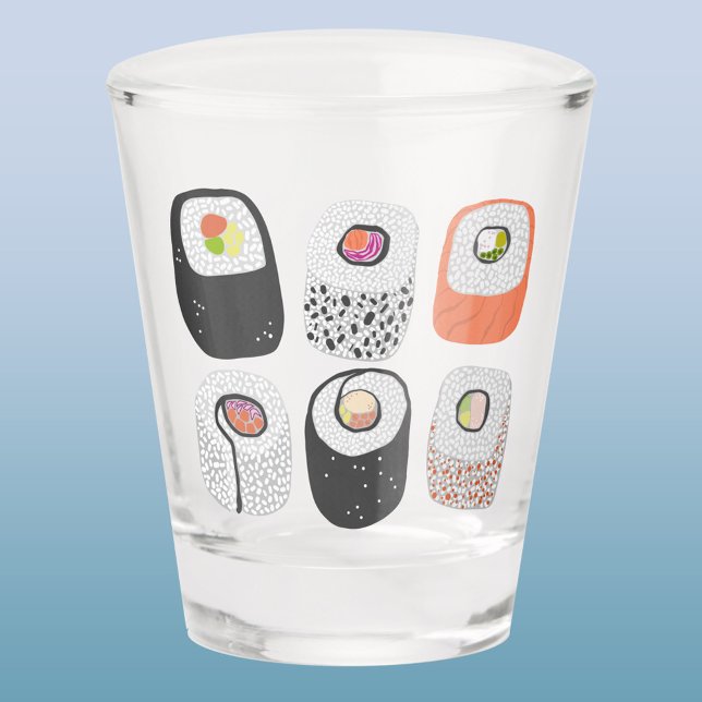Verre A Shot Art de nourriture japonaise Sushi Fun (Fun Japanese sushi food art shot glass)