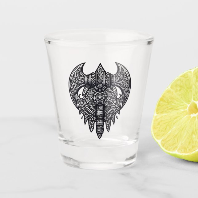 Verre A Shot Axe et bouclier organisationnels (Devant)