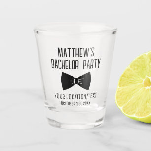Verre A Shot Bachelor Party Black Bow Cravate Mariage Faveur