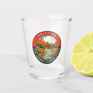 Verre A Shot Badge d'art de voyage en Arizona