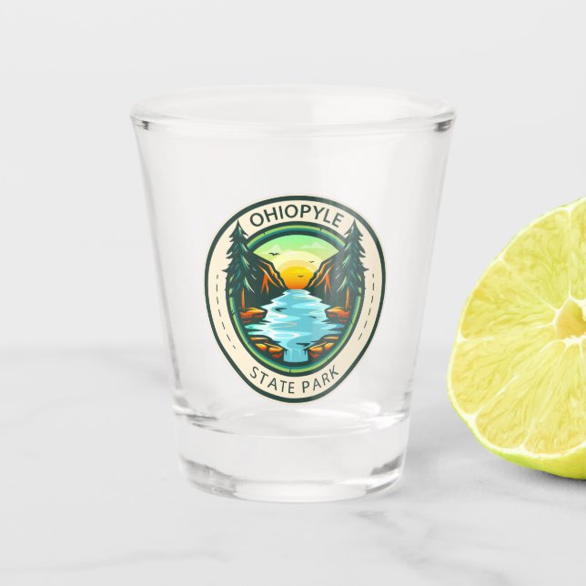 Verre A Shot Badge de l'Ohiopyle State Park Pennsylvania (Devant)
