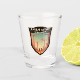 Verre A Shot Badge de voyage de l'avenue Baobab Madagascar
