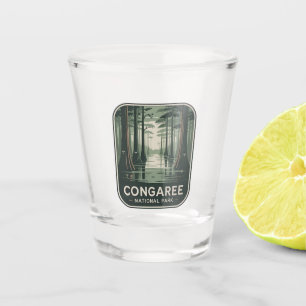 Verre A Shot Badge du marais forestier du parc national de Cong