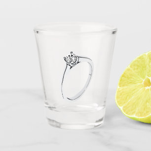 Verre A Shot Bague de fiançailles en diamant