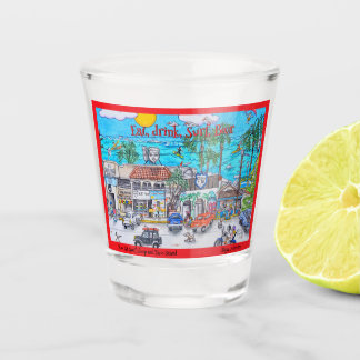 Verre A Shot Baja Surf Shop et stand de taco
