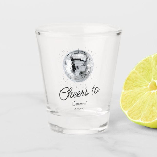 Verre A Shot Balle Disco Argent Anniversaire (Devant)