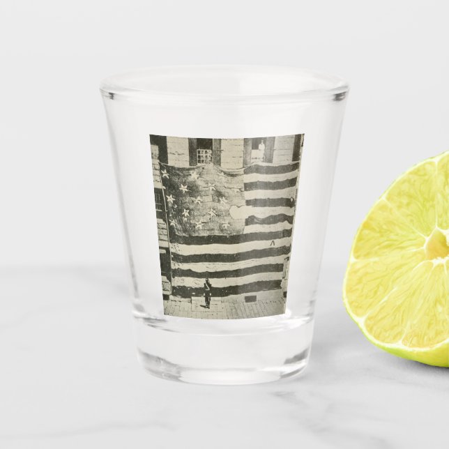 Verre A Shot Bannière étoilée : drapeau américain à l'écran (Devant)