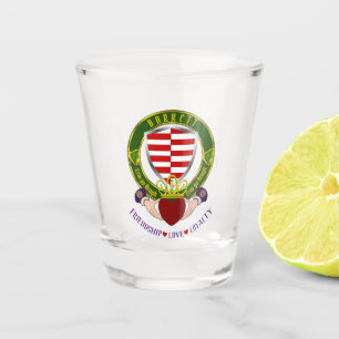 Verre A Shot Barrett Irish Shield & Claddagh