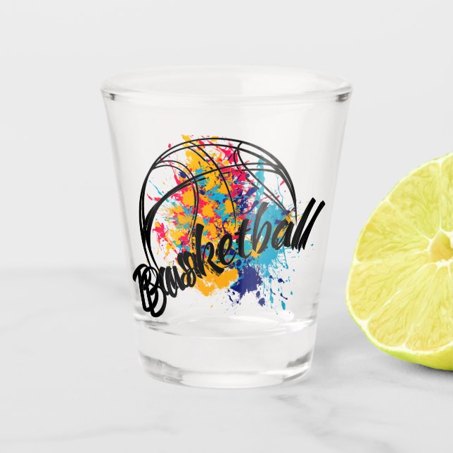 Verre A Shot Basket aquarelle (Devant)