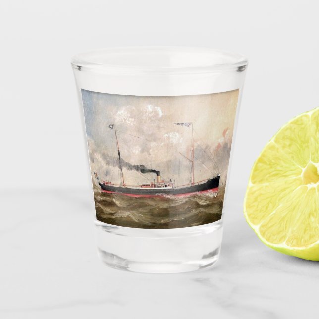 Verre A Shot Bateau à vapeur Louise 1800 (Devant)