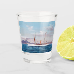 Verre A Shot Bateau à vapeur SY Vanduara 1906