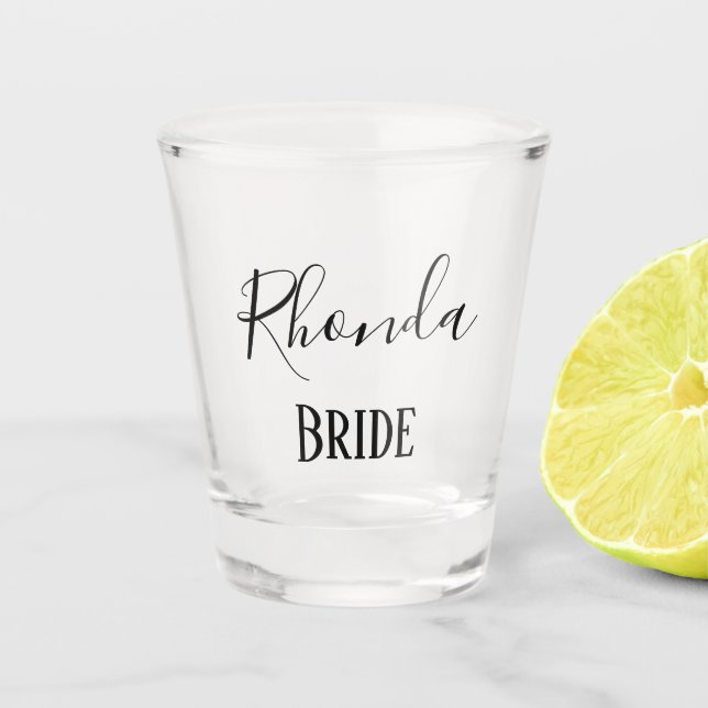 Verre A Shot Beau souvenir de jeune mariée (Devant)