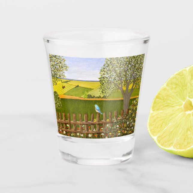 Verre A Shot Belle vue Blanc (Devant)