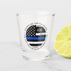 Verre A Shot Bénis Sont Les Peacemakers Police Personnalisée