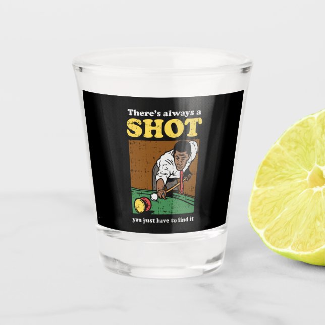 Verre A Shot Billiard Snooker Retro (Devant)