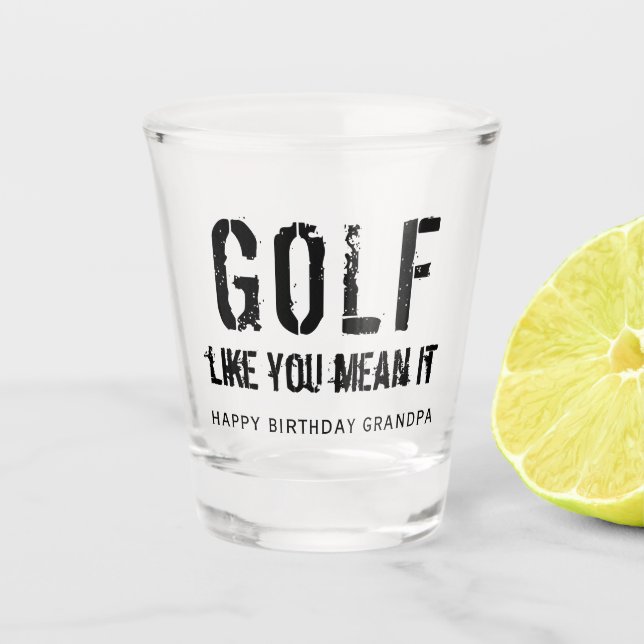 Verre A Shot Black Golf Comme Vous Voulez Dire It Citation Moti (Devant)