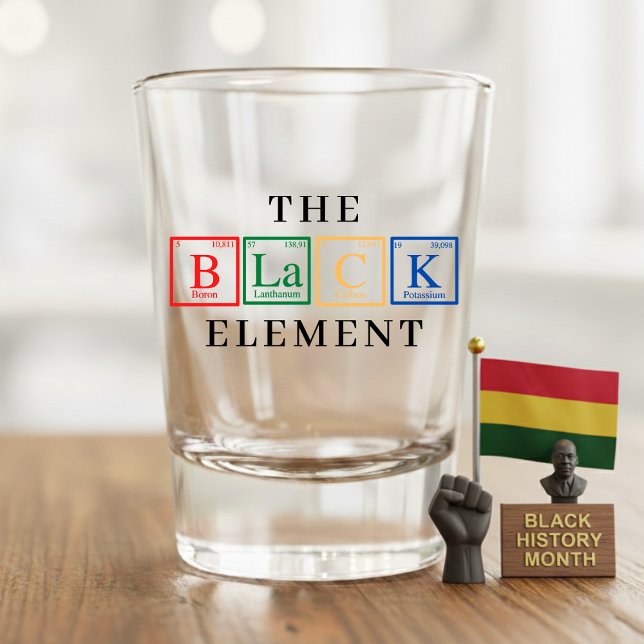 Verre A Shot Black History Periodic Table Element Juneteenth (Black History Periodic Table Element Juneteenth Shot Glass
)