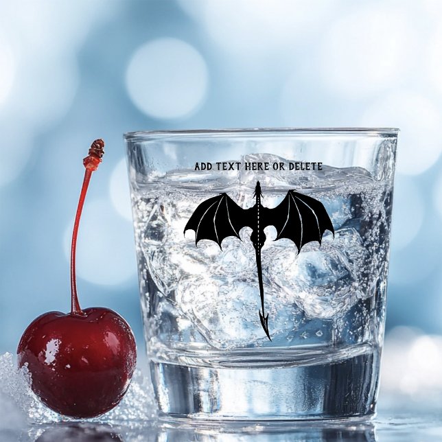 Verre A Shot Black Tribal Flight Dragon Imaginaire blanc (Créateur téléchargé)